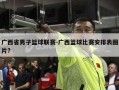 广西省男子篮球联赛-广西篮球比赛安排表图片?